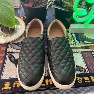 Quilted Faux Leather Black Loafers A New Day 10